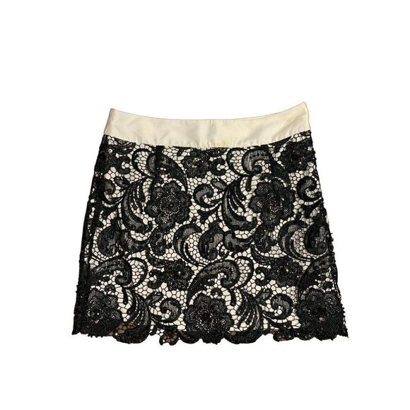 WOW couture Dresses & Skirts - wow couture womens black white beaded sequin lace muni skirt medium
